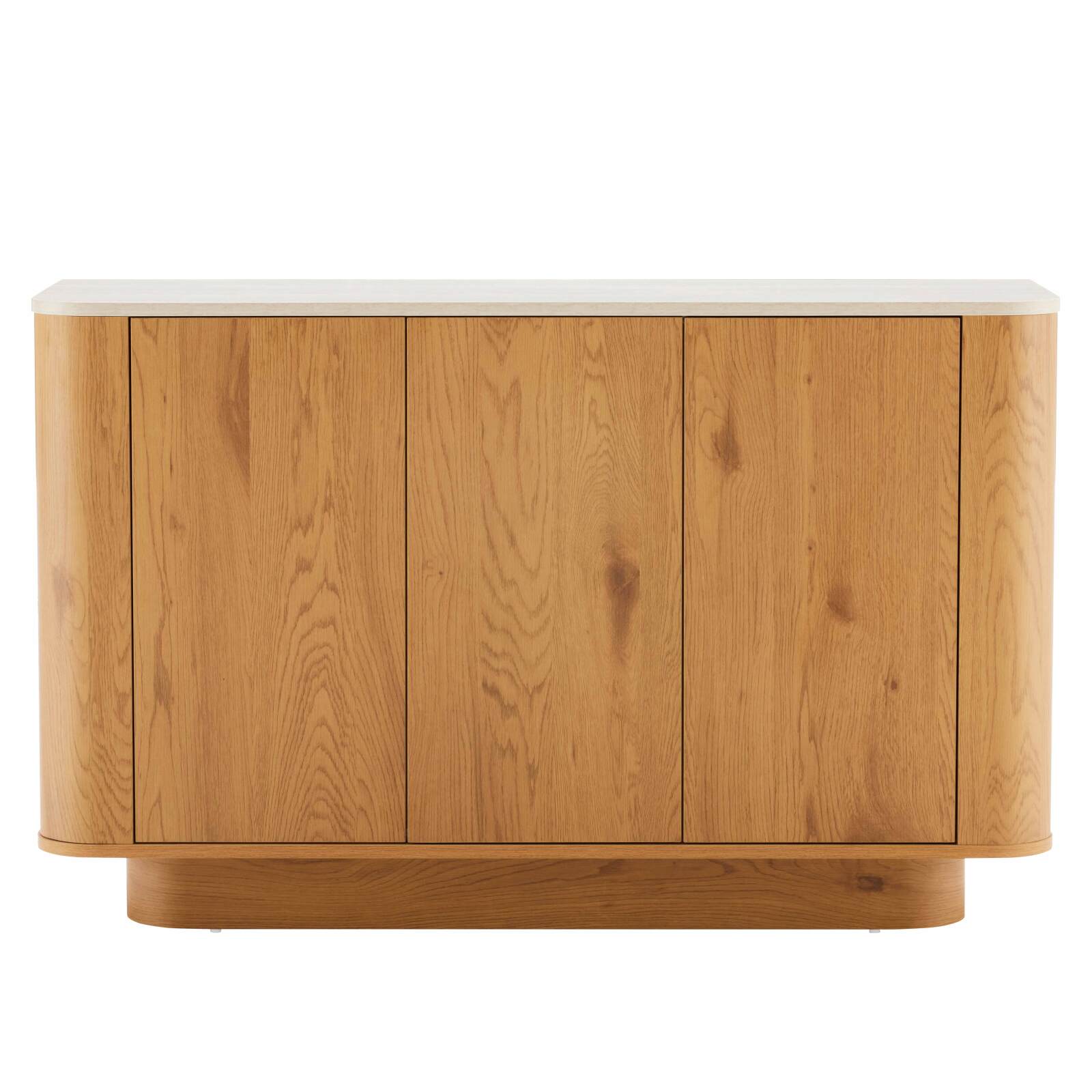 Aparador efecto madera FSC® 3 puertas 120 cm estilo escandinavo