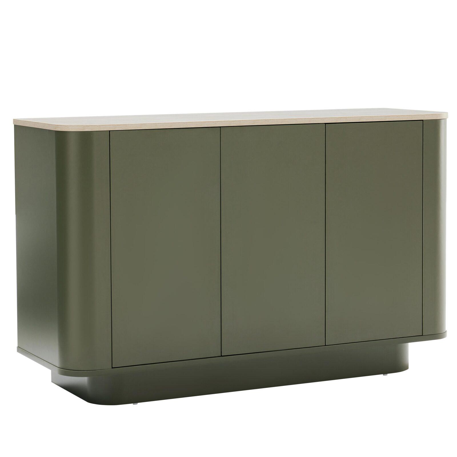 Aparador liso FSC® 3 puertas 120 cm