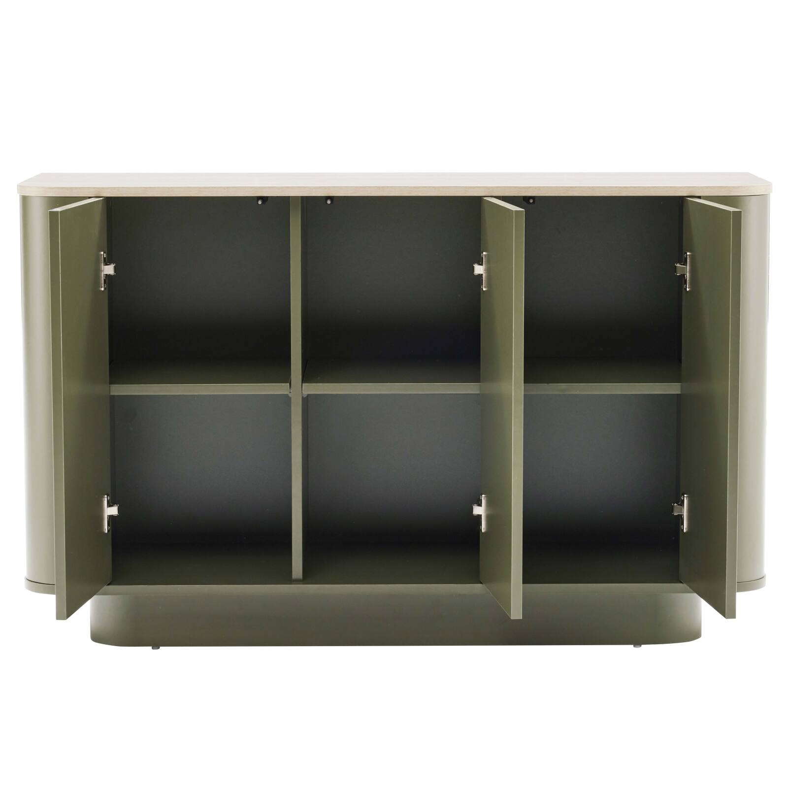 Aparador liso FSC® 3 puertas 120 cm