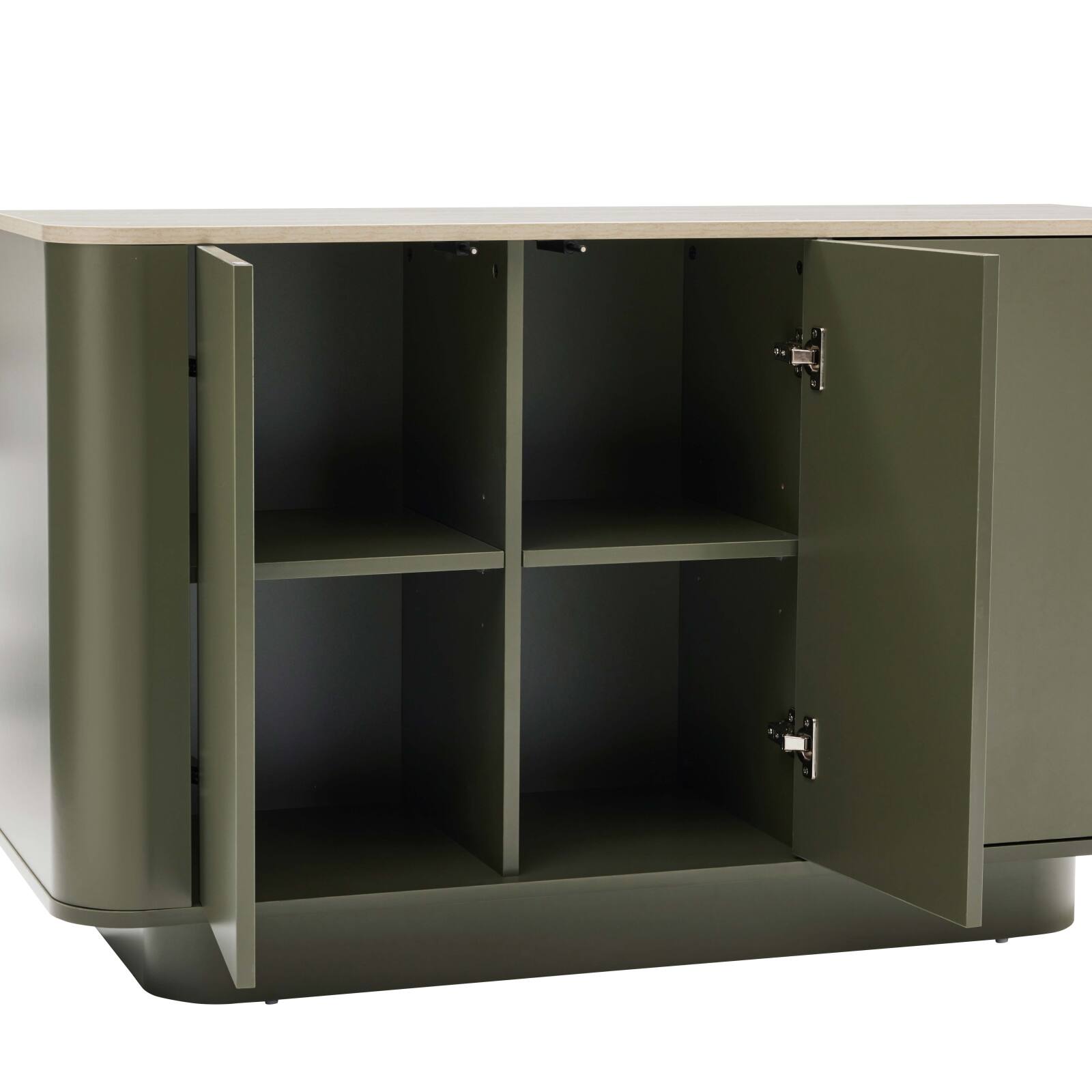Aparador liso FSC® 3 puertas 120 cm