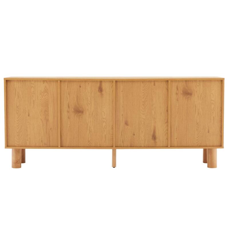 Aparador efecto madera FSC® 4 puertas 180 cm estilo escandinavo (2/7)