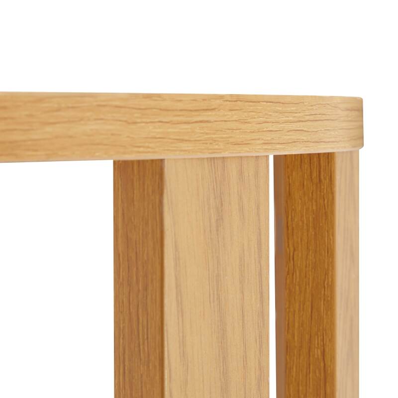 Mesa de centro efecto madera FSC® redonda Ø50 cm (6/7)