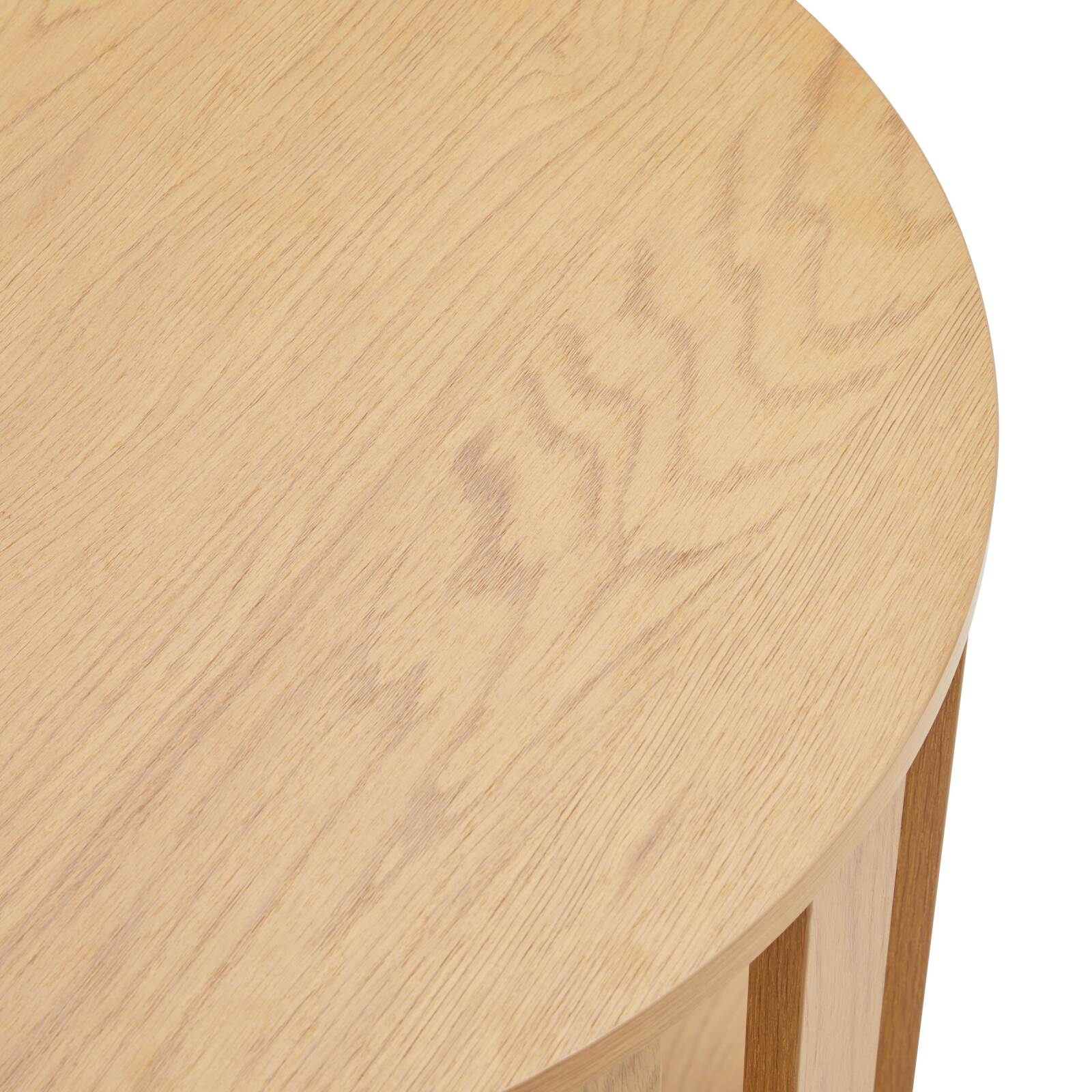 Mesa de centro efecto madera FSC® redonda Ø50 cm