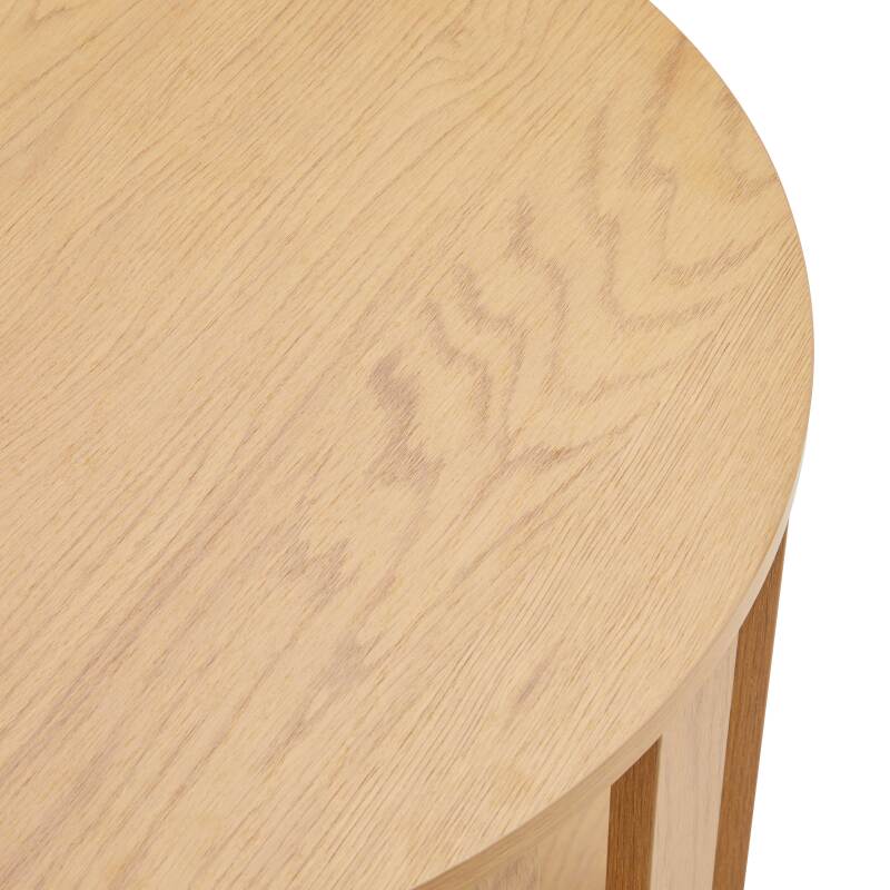 Mesa de centro efecto madera FSC® redonda Ø50 cm (5/7)