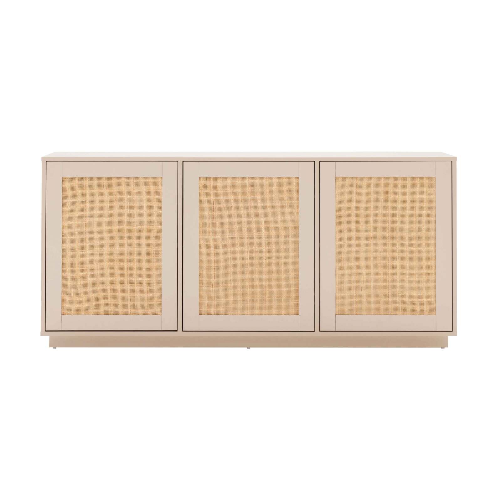 Aparador efecto madera FSC® 3 puertas 160 cm estilo escandinavo