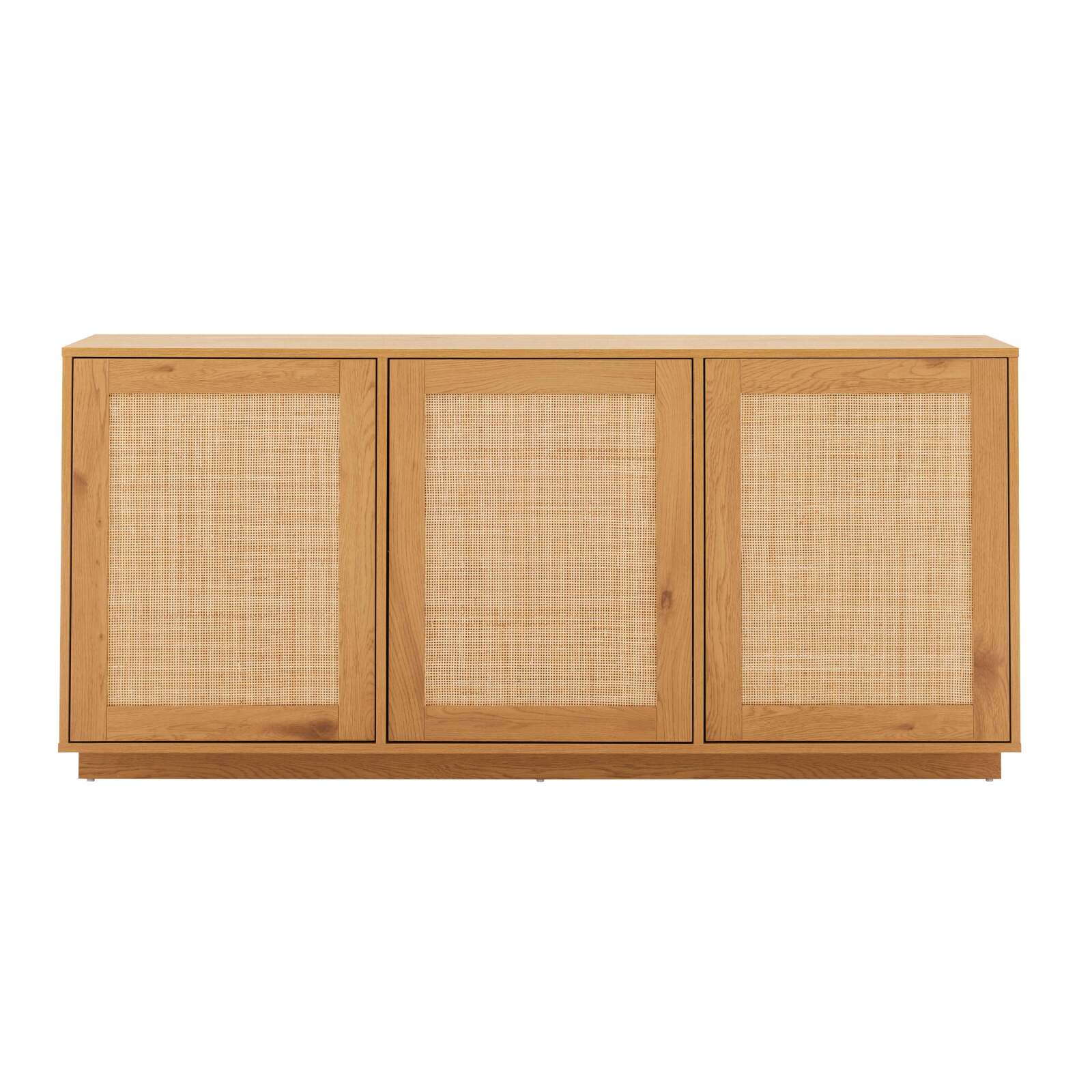 Aparador efecto madera FSC® 3 puertas 160 cm estilo escandinavo