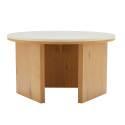 Mesa de centro efecto madera FSC® redonda Ø80 cm