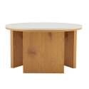 Mesa de centro efecto madera FSC® redonda Ø80 cm