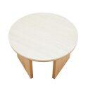 Mesa de centro efecto madera FSC® redonda Ø80 cm