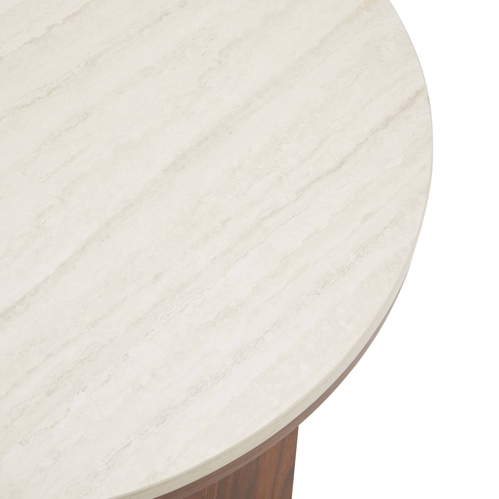 Mesa de centro efecto madera FSC® redonda Ø50 cm