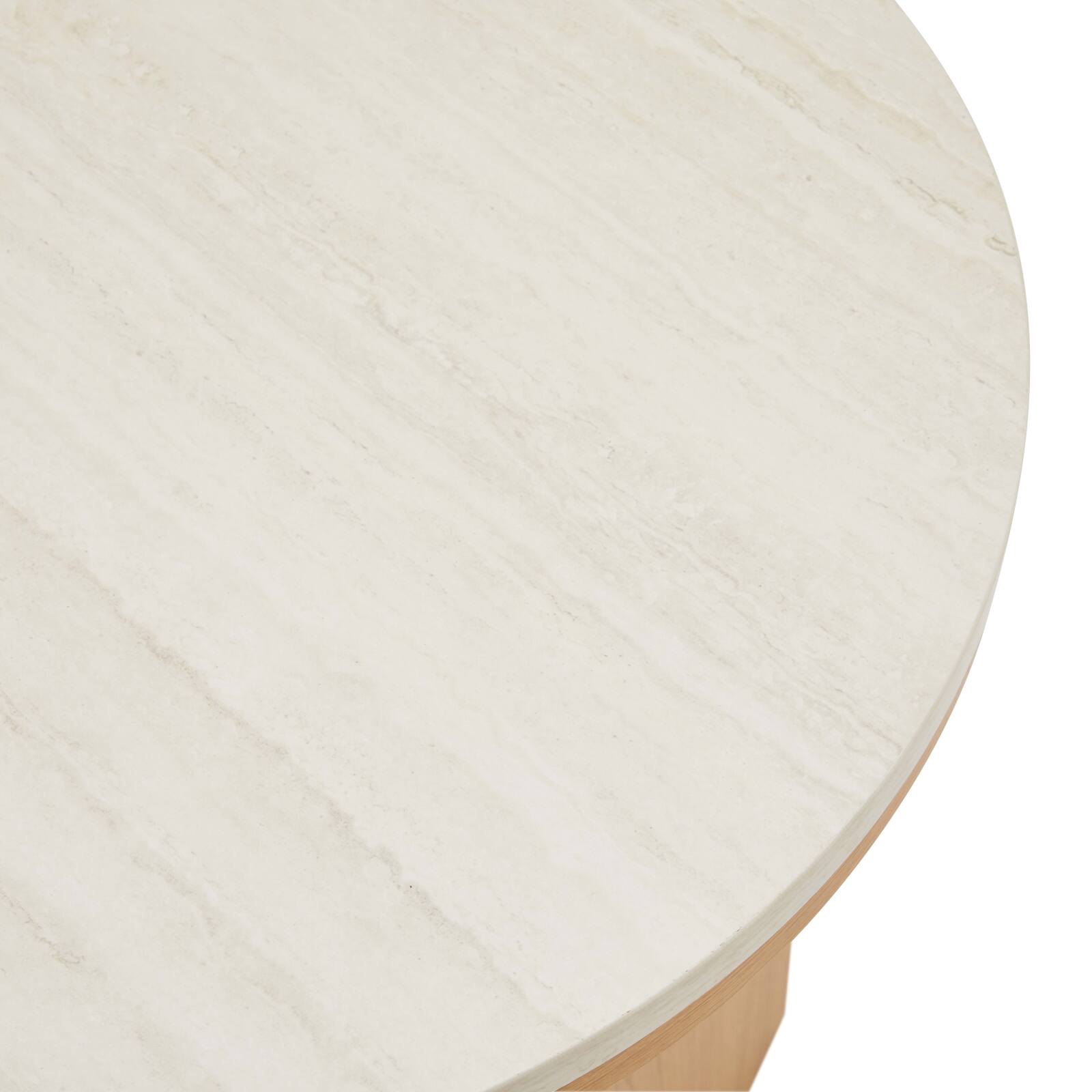 Mesa de centro efecto madera FSC® redonda Ø50 cm