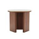 Mesa de centro efecto madera FSC® redonda Ø50 cm