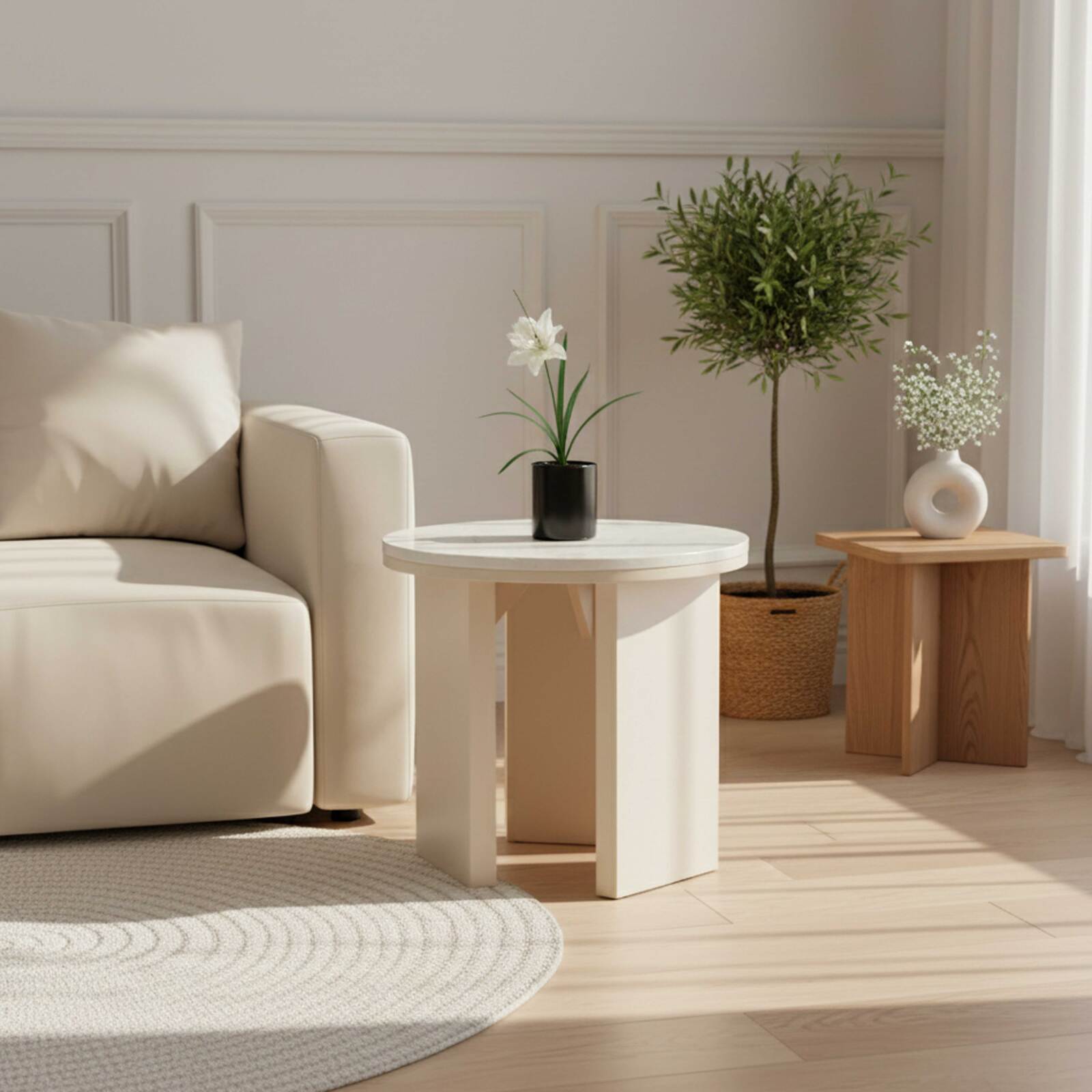 Mesa de centro FSC® redonda Ø50 cm