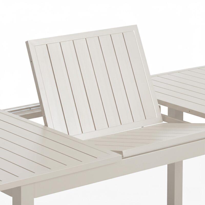 Mesa de jardín extensible de aluminio 174/238x100 cm y 8 sillas con reposabrazos de textilene (6/7)