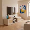 Mueble TV de efecto madera FSC® 160 cm estilo boho