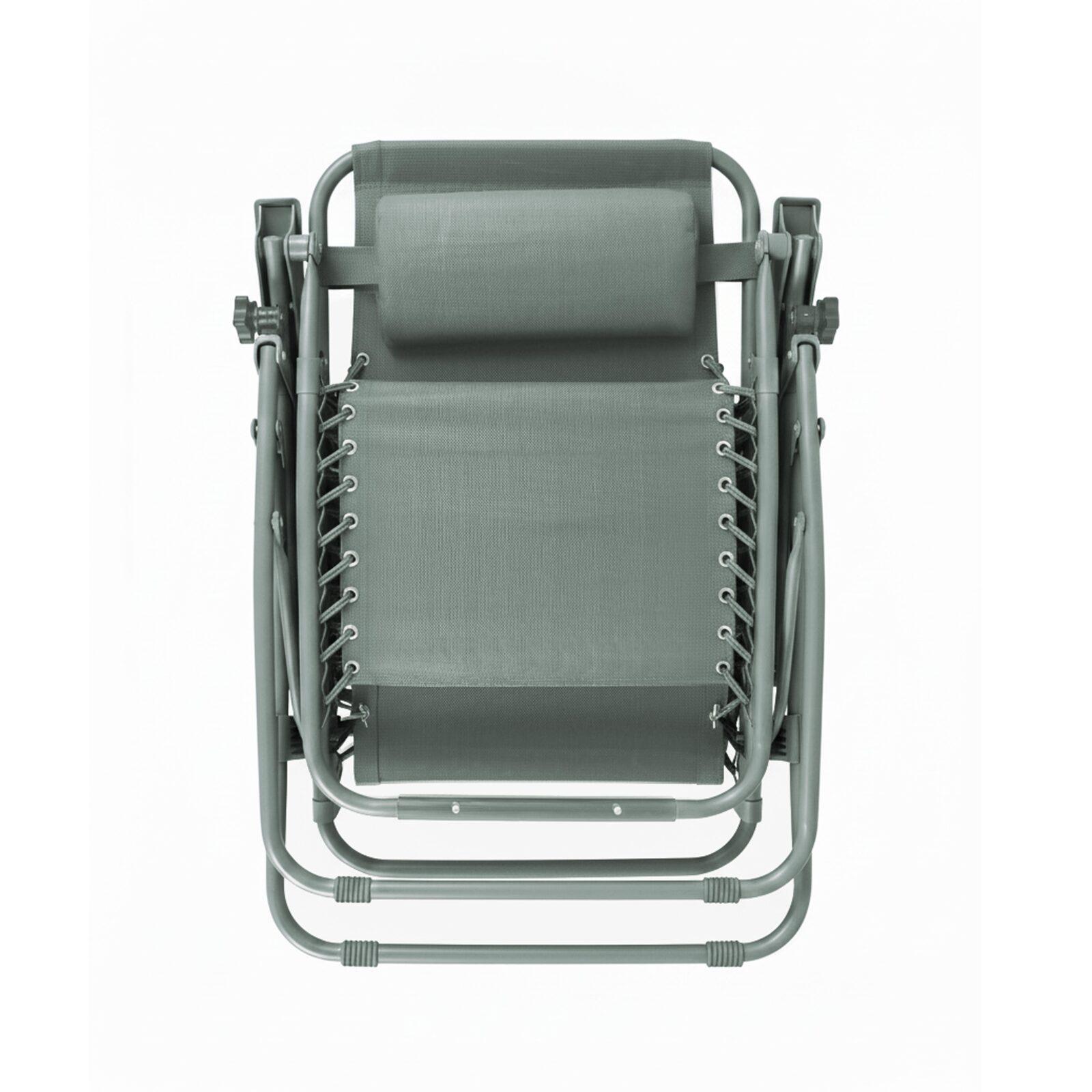 Sillones relax de jardín de metal y textilene reclinables - Lote de 2