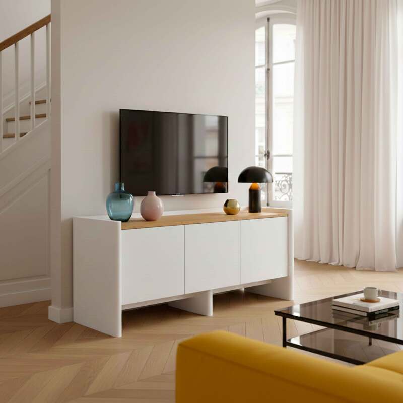 Mueble TV colorido retro 120 cm (2/8)