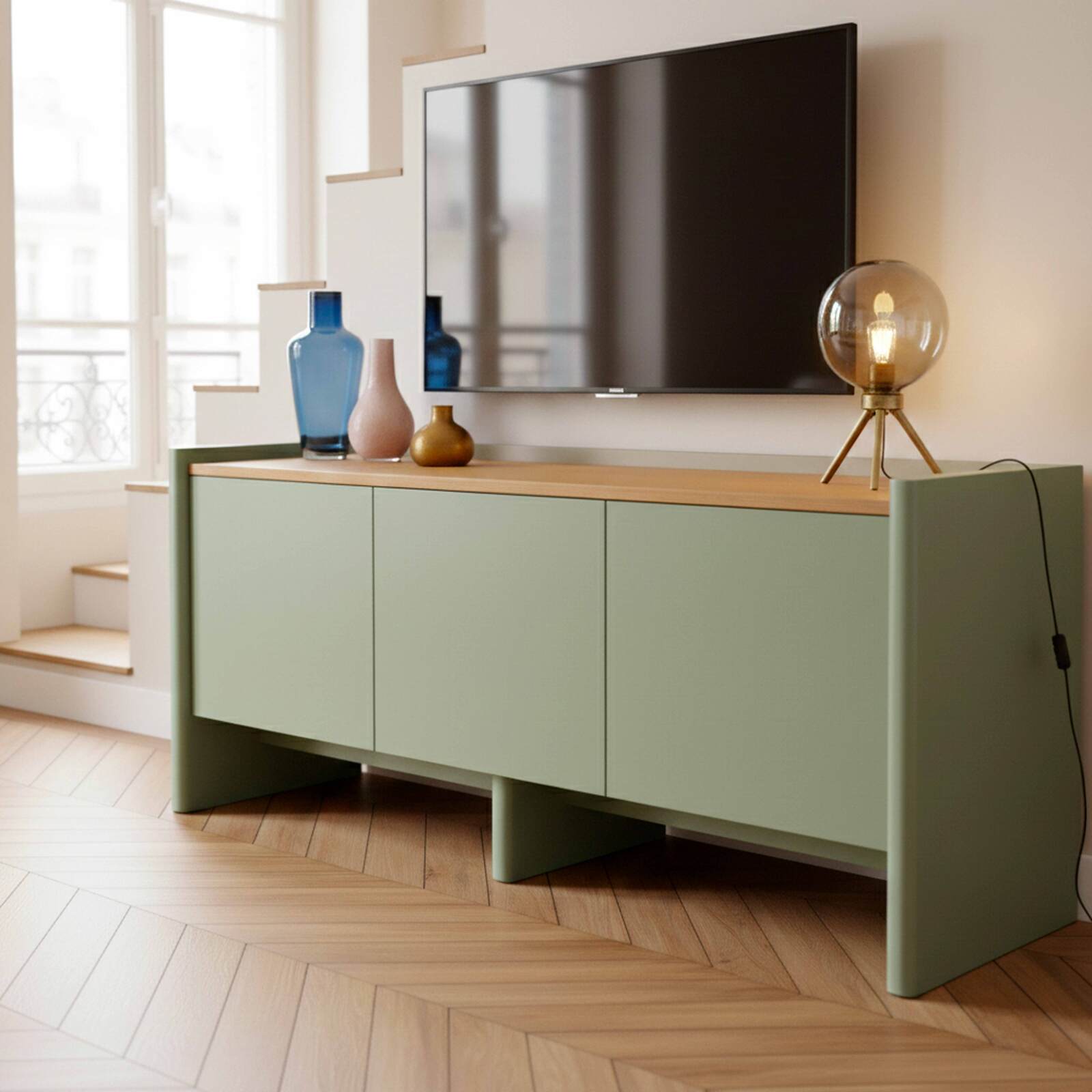 Mueble TV colorido retro 120 cm