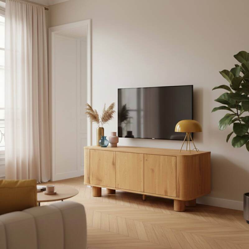Mueble TV de efecto madera 120 cm