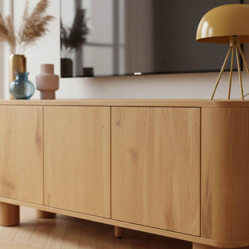 Mueble TV de efecto madera 120 cm (2/8)