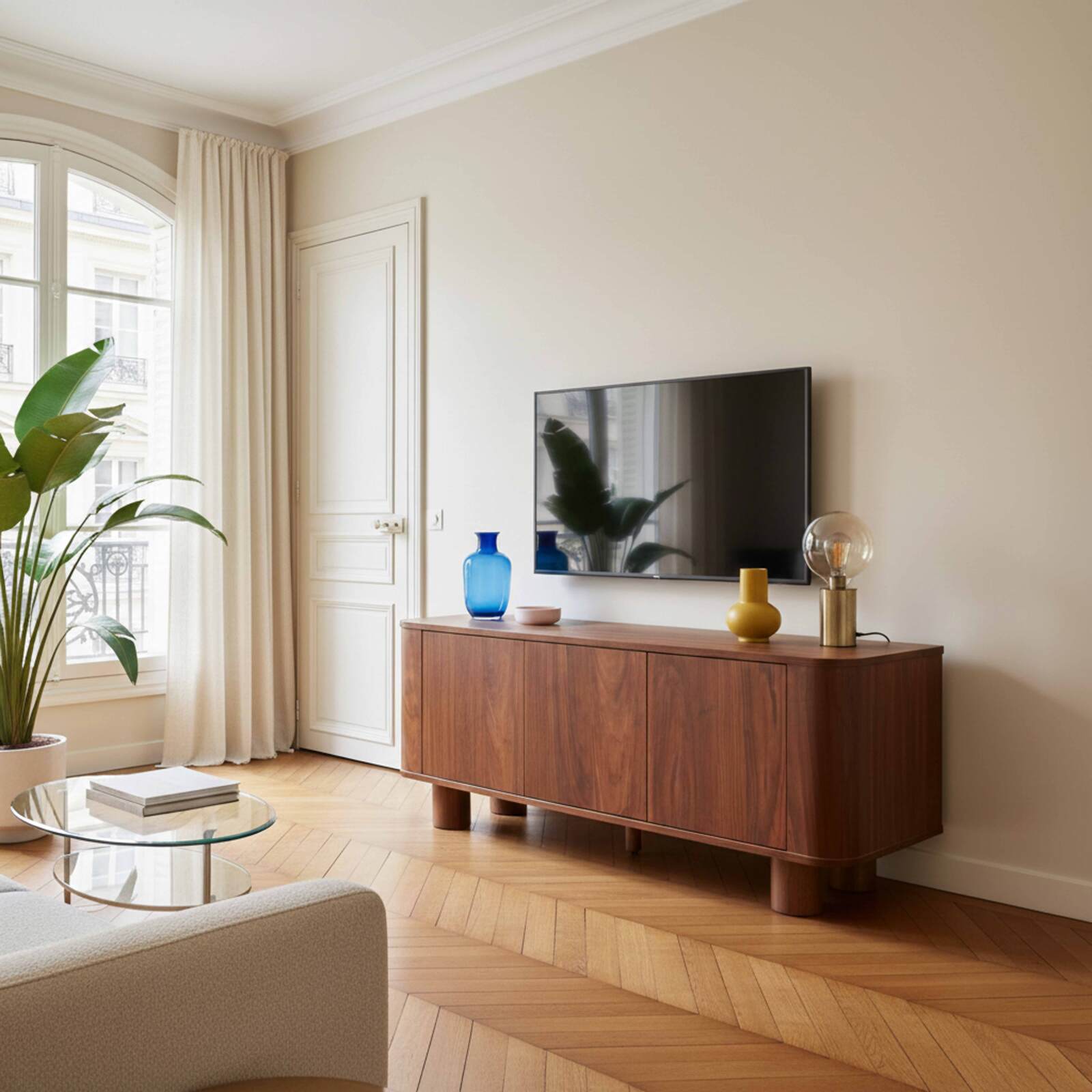 Mueble TV de efecto madera 120 cm