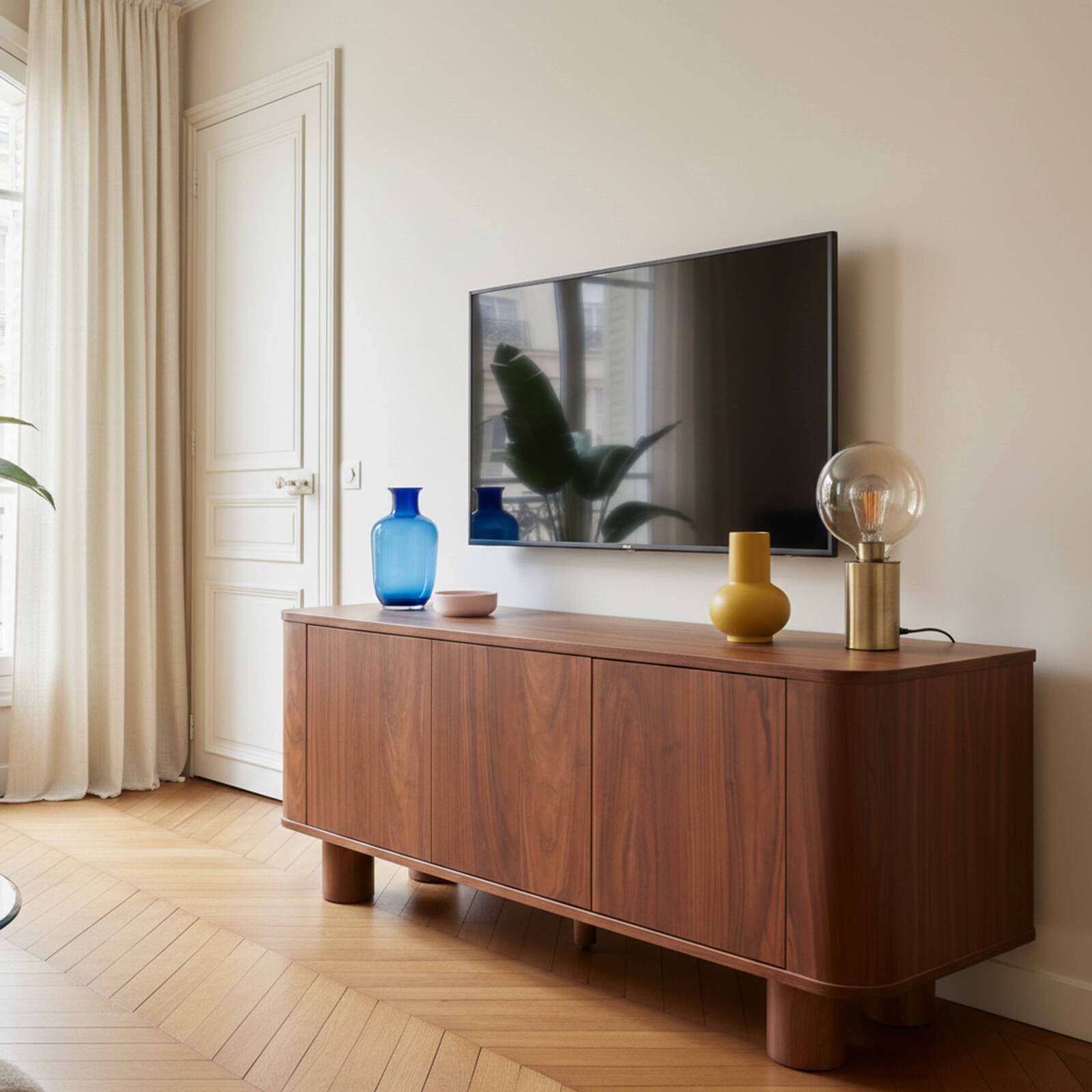 Mueble TV de efecto madera 120 cm