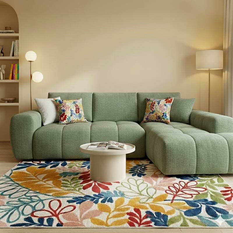 Mesa de centro efecto lacado redonda  Ø50 cm estilo retro (2/4)