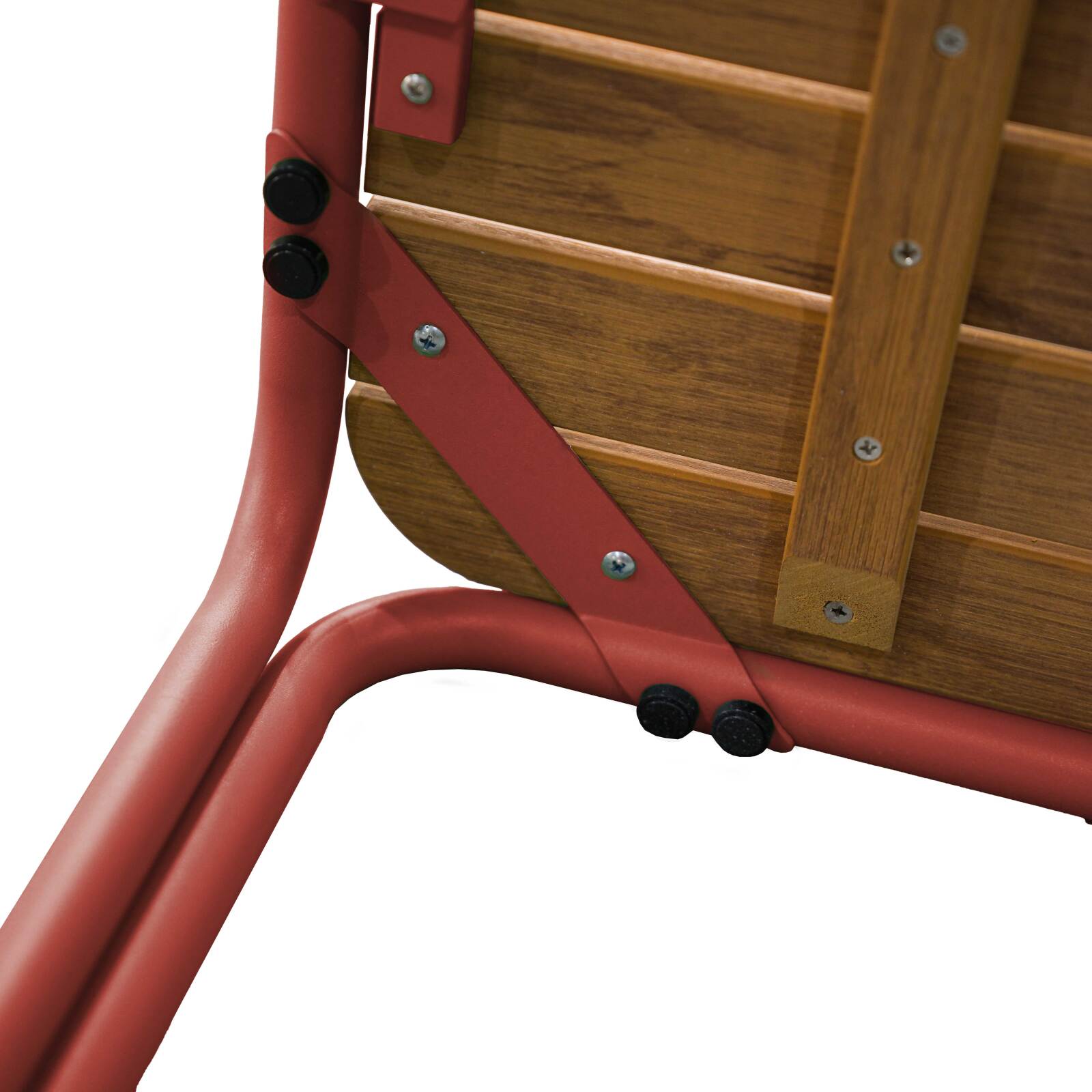 Mesa de jardín bistró cuadrada de metal y polywood 2 personas 70x70 cm