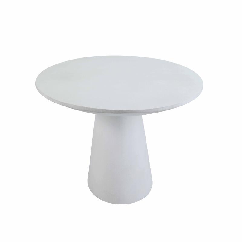 Mesa de jardín oval efecto hormigón liso 8 personas 200x110 cm (3/7)