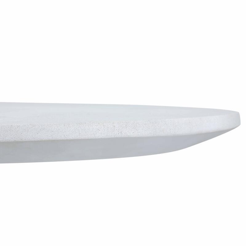 Mesa de jardín redonda efecto hormigón liso 4 personas Ø130x76 cm (4/7)