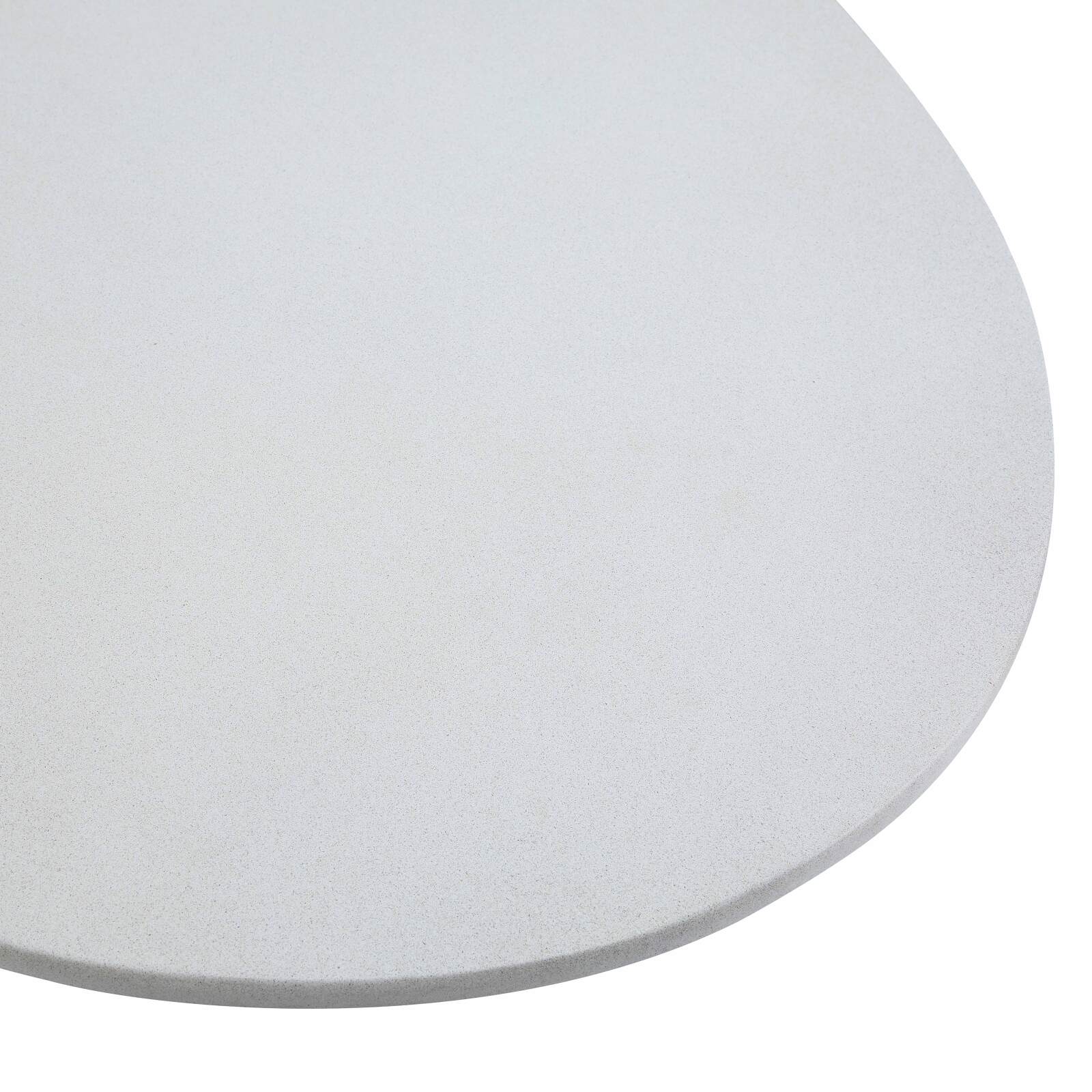 Mesa de jardín redonda efecto hormigón liso 4 personas Ø130x76 cm