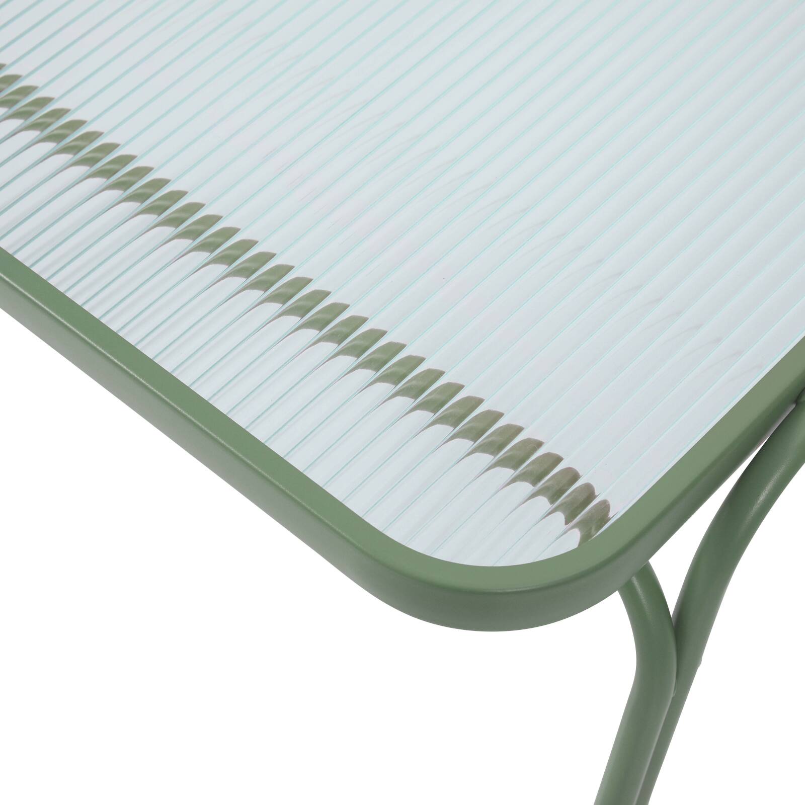 Conjunto de sofás de jardín de metal y cristal templadode de 4 plazas 