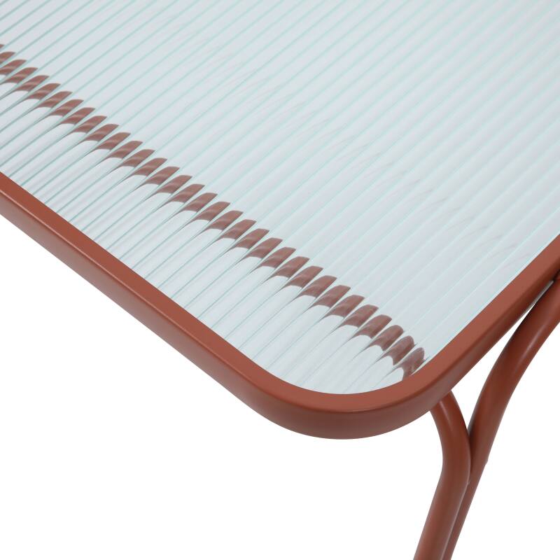 Conjunto de sofás de jardín de metal y cristal templadode de 4 plazas  (7/8)