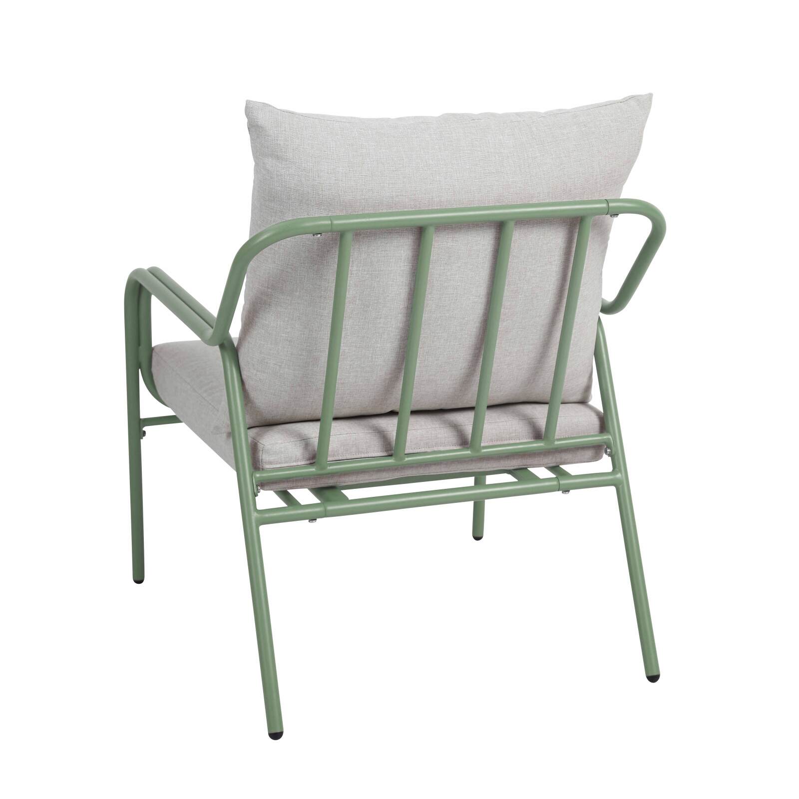 Conjunto de sofás de jardín de metal y cristal templadode de 4 plazas 