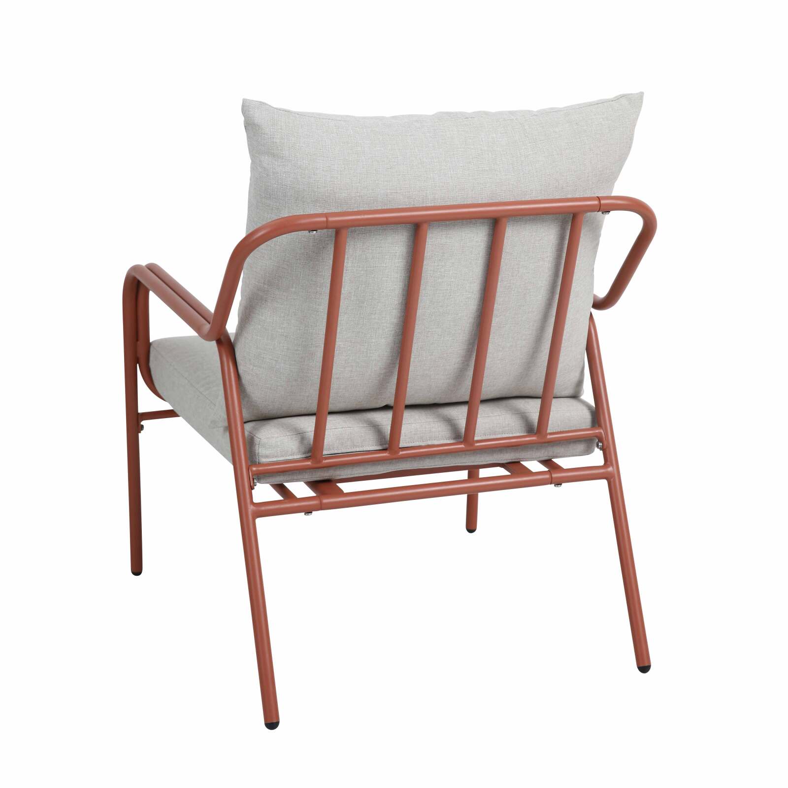 Conjunto de sofás de jardín de metal y cristal templadode de 4 plazas 