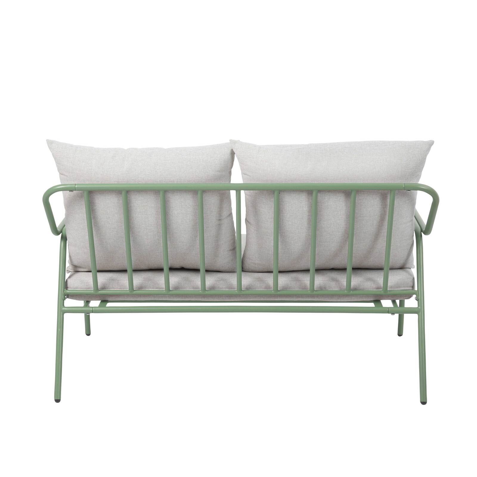 Conjunto de sofás de jardín de metal y cristal templadode de 4 plazas 