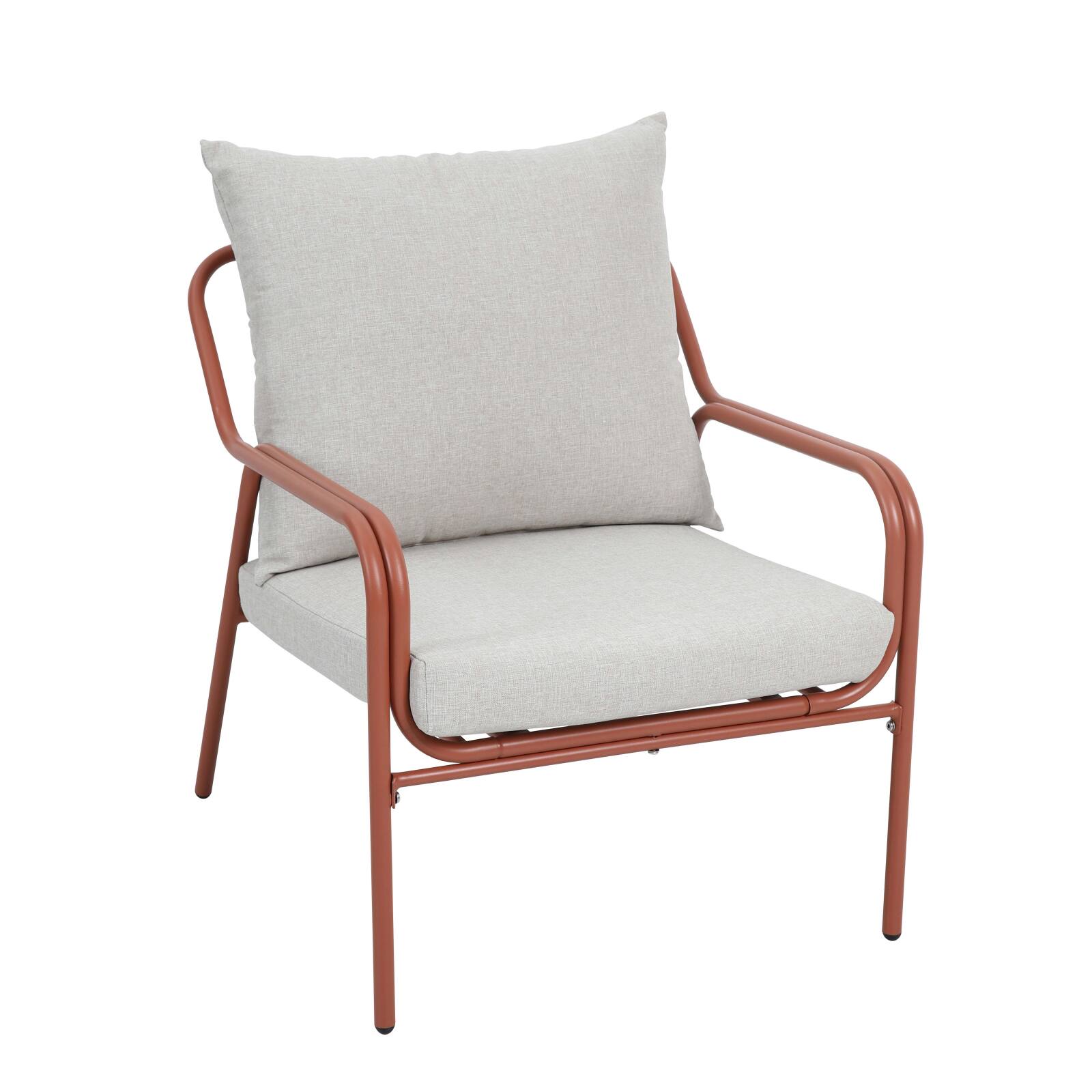 Conjunto de sofás de jardín de metal y cristal templadode de 4 plazas 