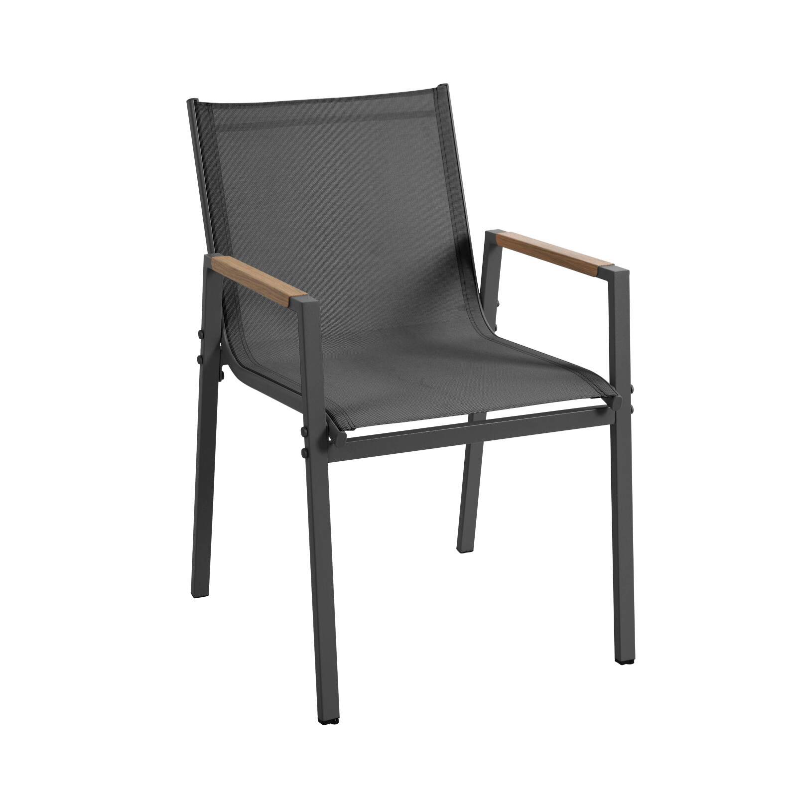 Mesa de jardín de metal y polywood 150x90 cm y 6 sillas