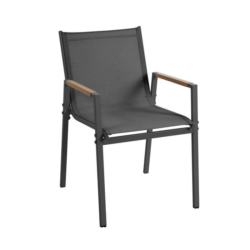 Mesa de jardín de metal y polywood 150x90 cm y 6 sillas (3/8)