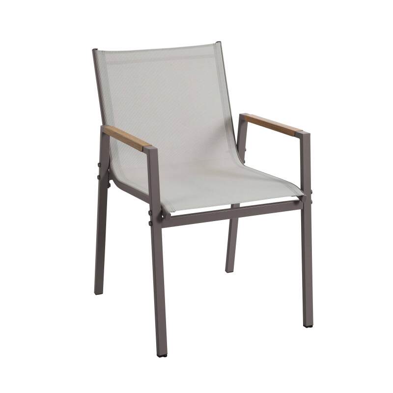 Mesa de jardín de metal y polywood 150x90 cm y 6 sillas (5/7)