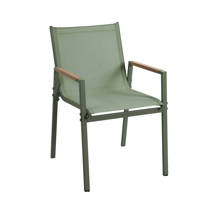 Mesa de jardín de metal y polywood 150x90 cm y 6 sillas (4/7)