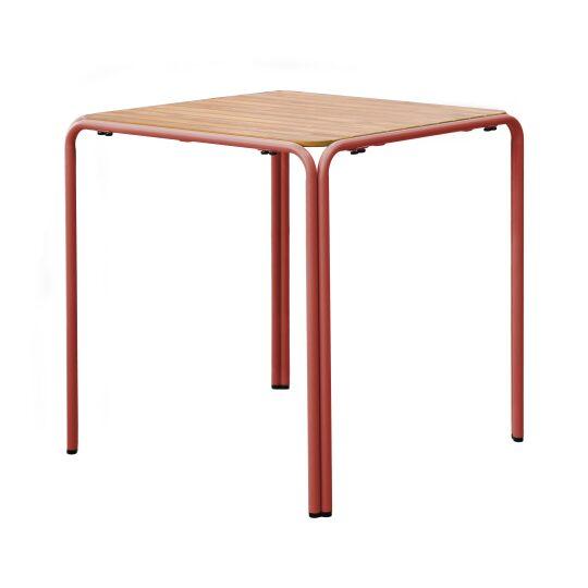 Mesa de jardín bistró cuadrada de metal y polywood 2 personas 70x70 cm | Oviala