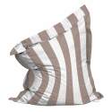 Funda vacía puf a rayas XL exterior impermeable 140x120 cm