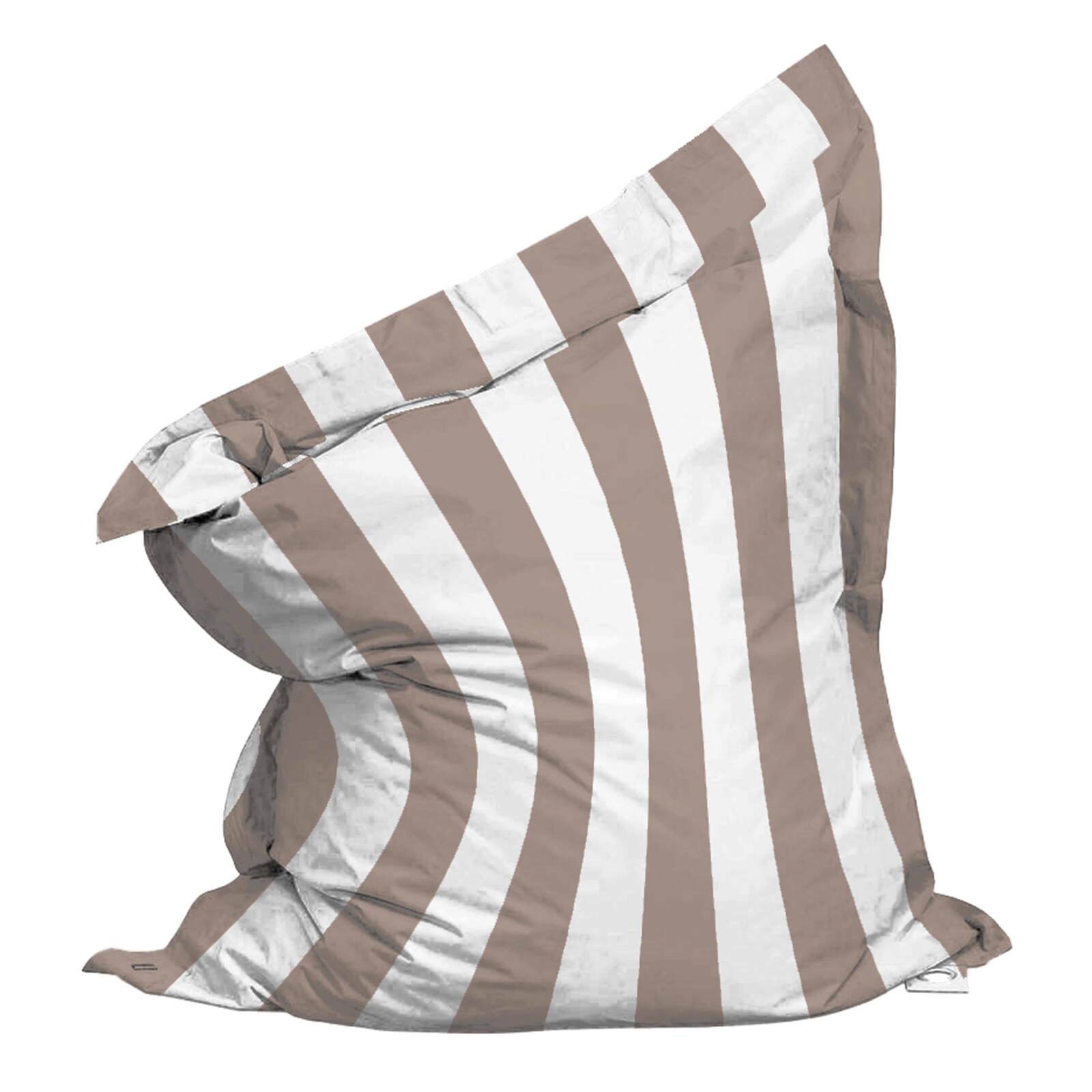 Funda vacía puf a rayas XL exterior impermeable 140x120 cm