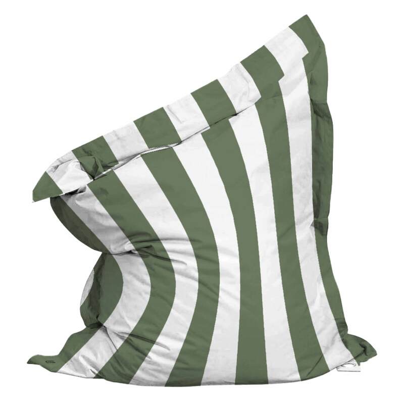 Funda vacía puf a rayas XL exterior impermeable 140x120 cm