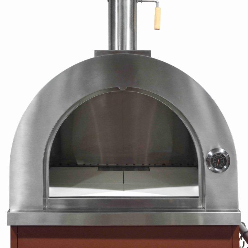 Cocina de exterior de metal de esquina con fregadero de exterior, horno a pizza y almacenaje - 4 módulos (5/10)