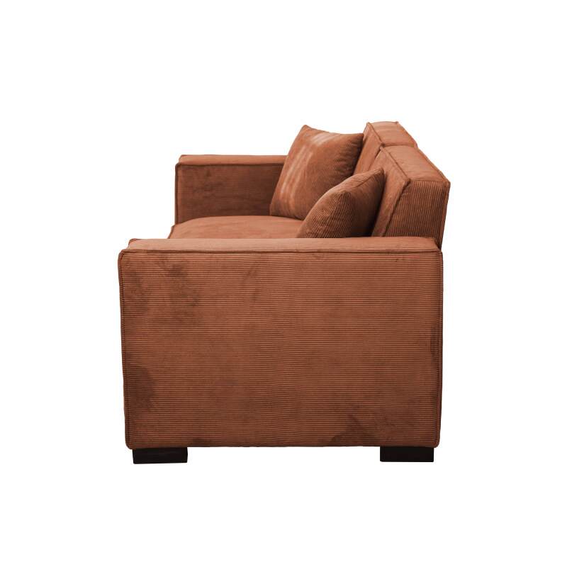 Sofá de 2 plazas de pana con cojines (7/8)