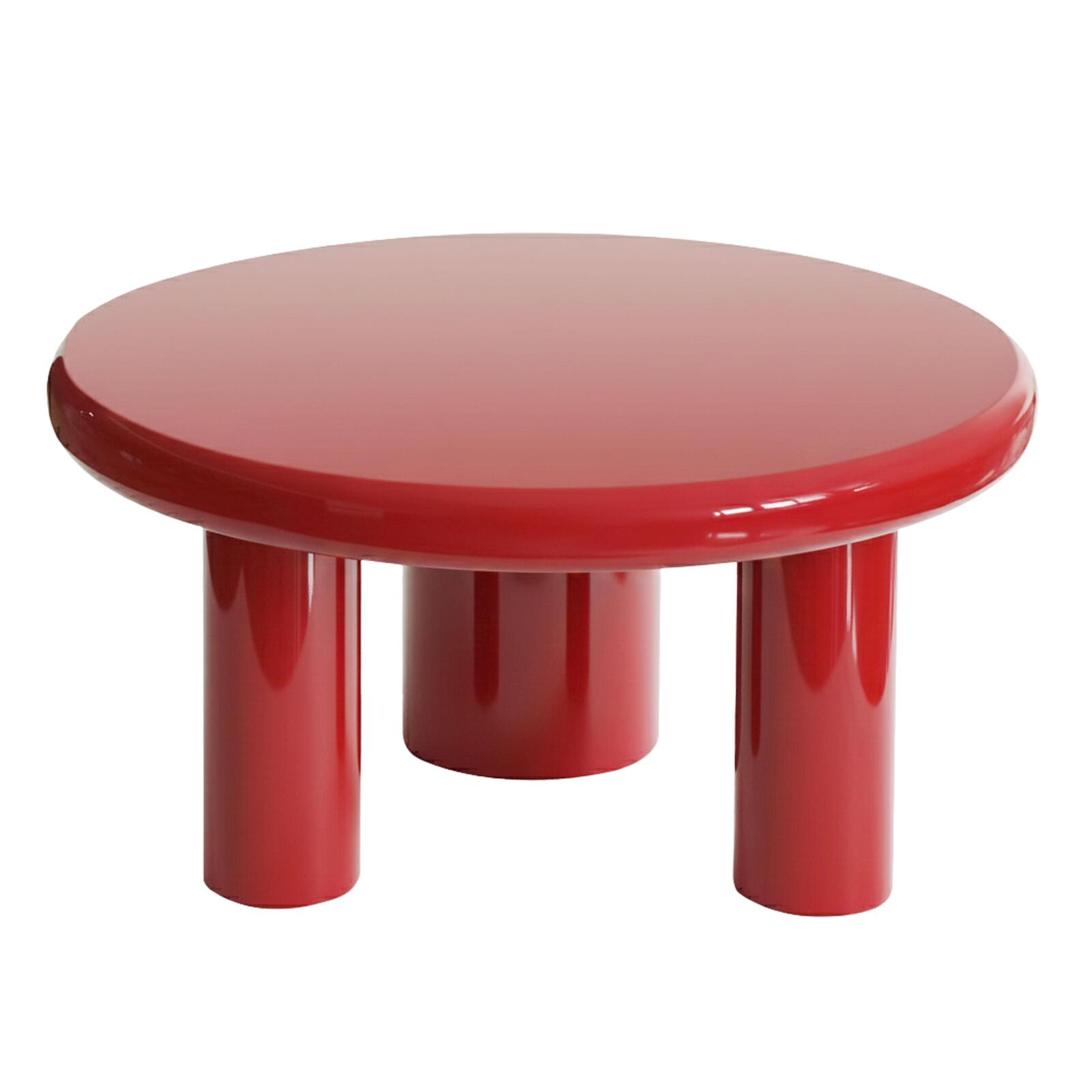 Mesa de centro efecto lacado redonda Ø70 cm estilo retro