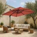 Parasol excéntrico 4x3 m rectangular inclinable y giratorio 360° - Lifestyle