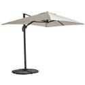 Parasol excéntrico 2x3 m rectangular inclinable giratorio 360° y 4 losas lastradas